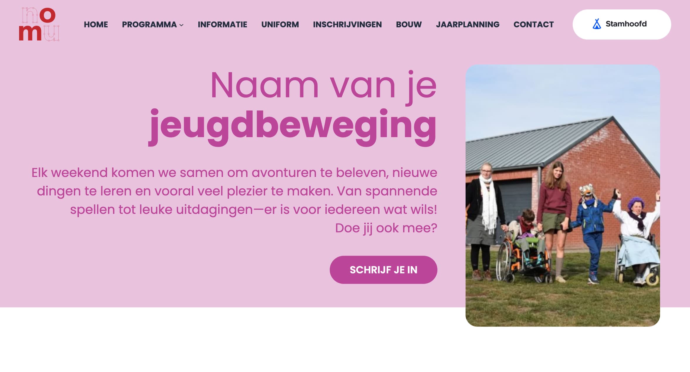 Voorbeeld van een jeugdwerksite voor de Akabe