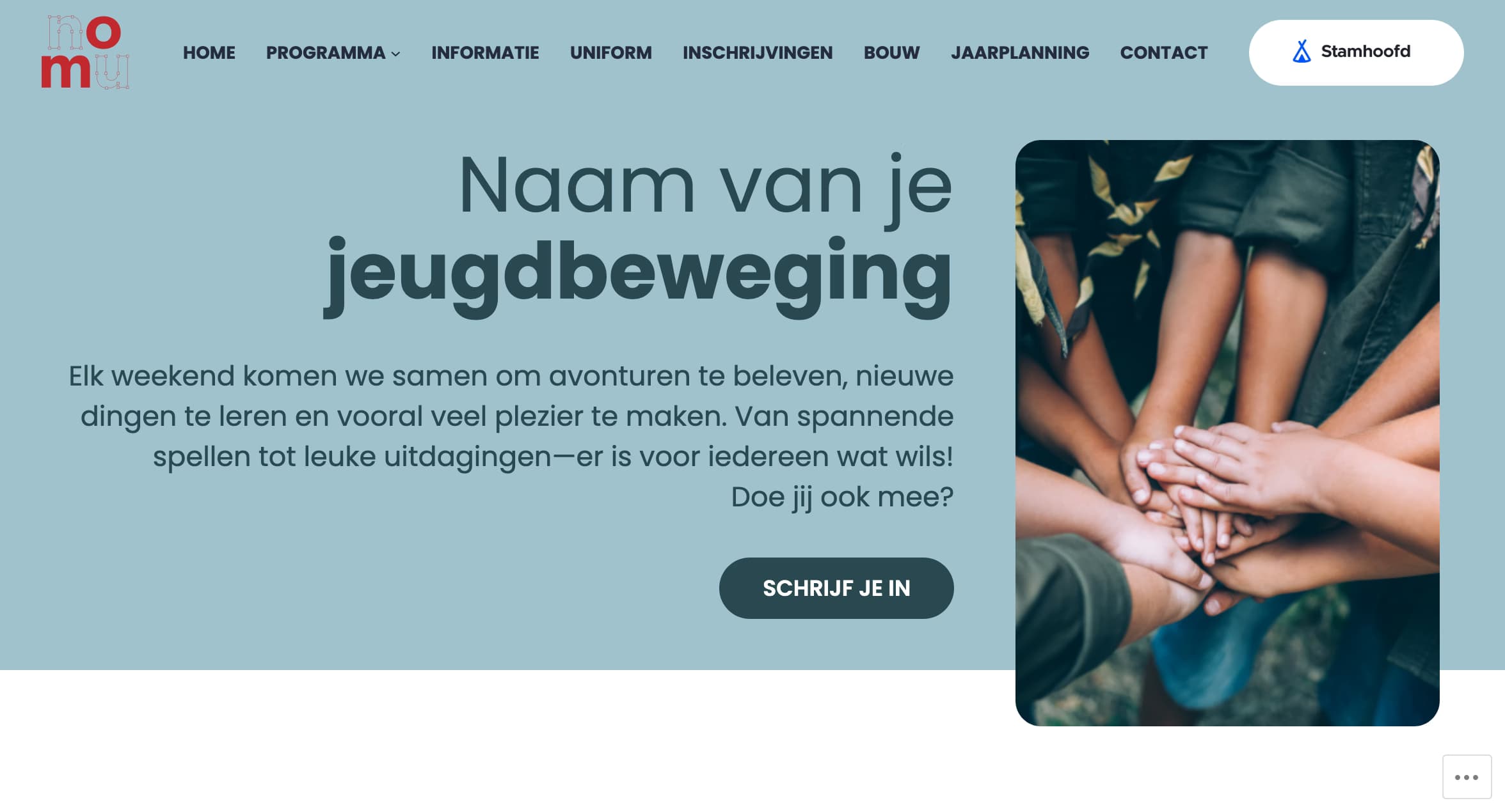 Voorbeeld van een jeugdwerksite