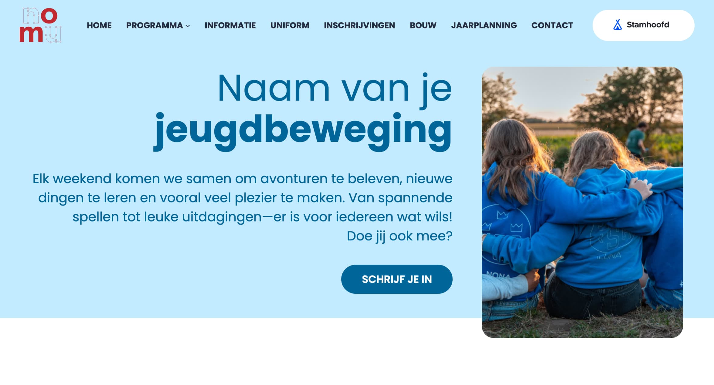 Voorbeeld van een jeugdwerksite voor de KSA