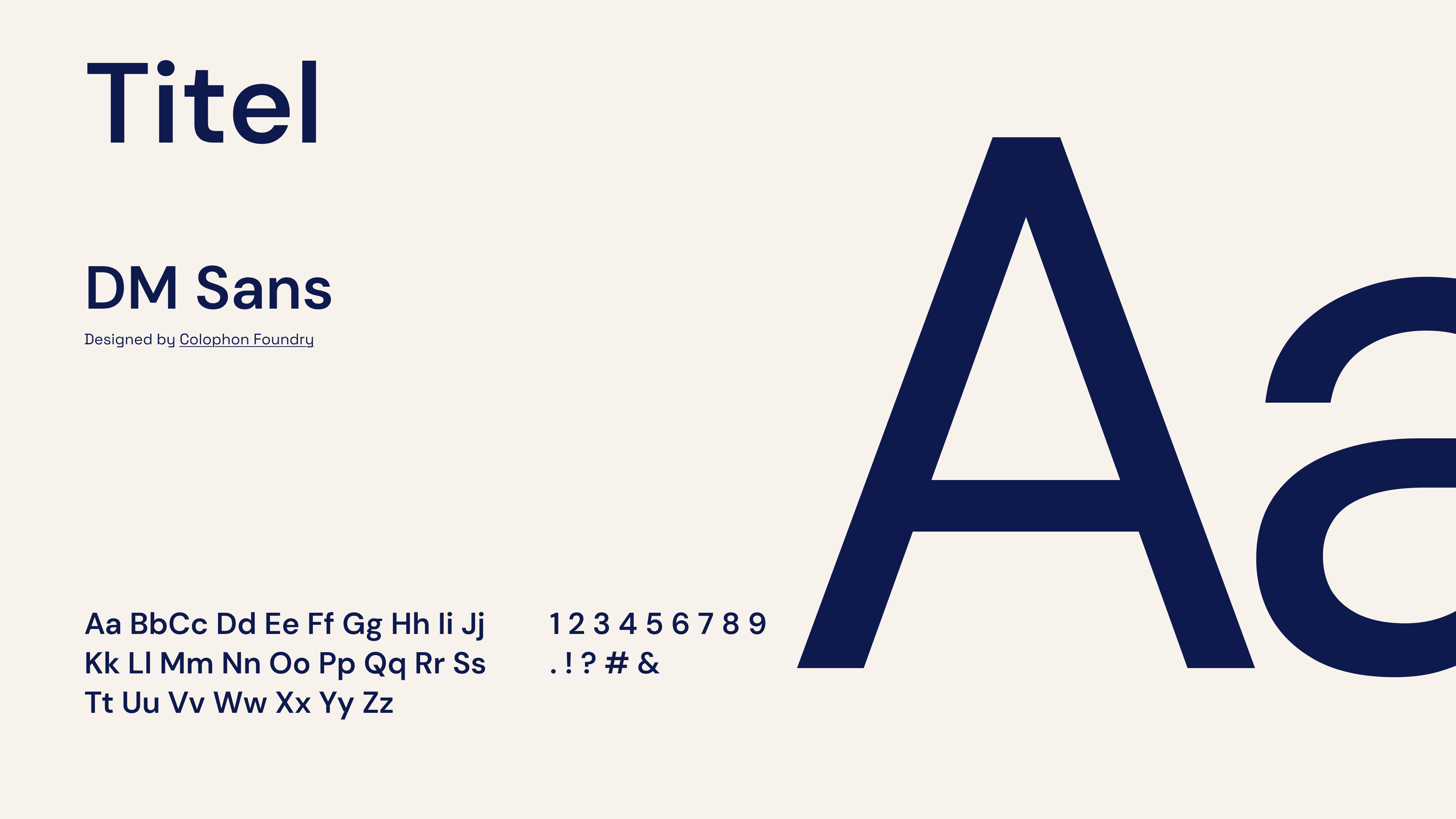Het lettertype dat wordt gebruikt voor titels in de brand guidelines van Ktuna