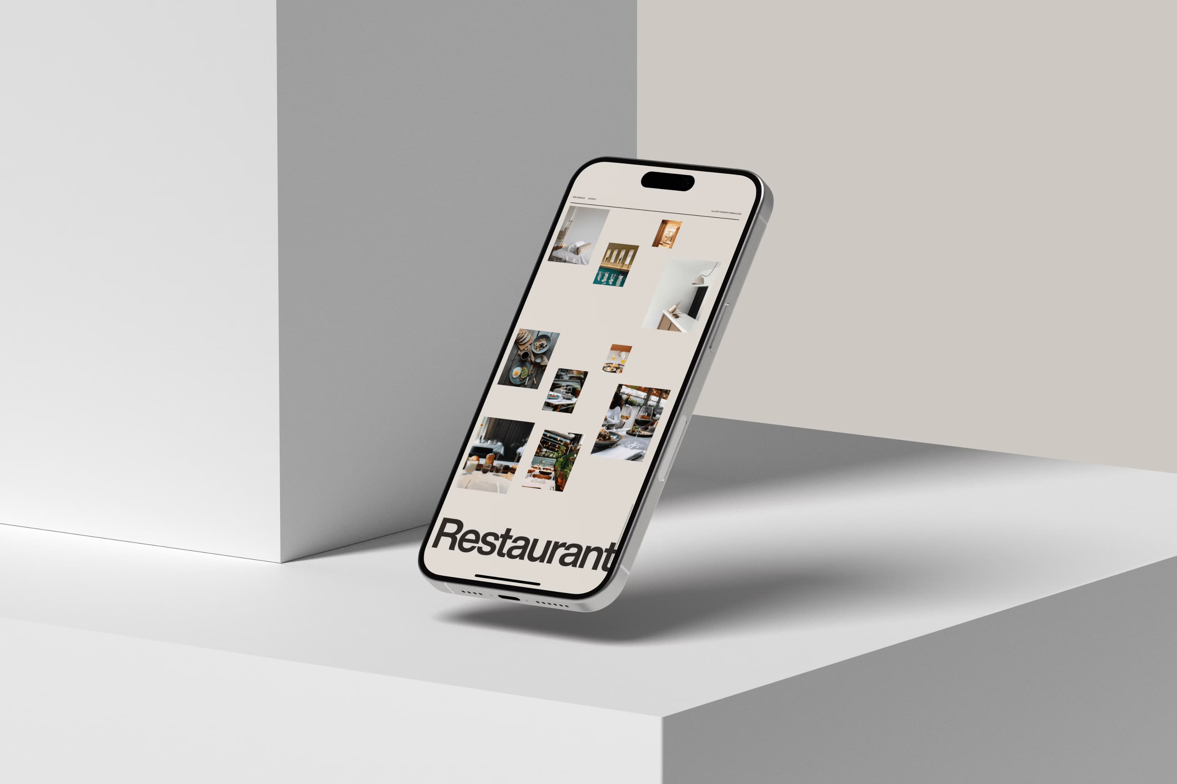 Een smartphone waarop de Nordlys-website te zien is