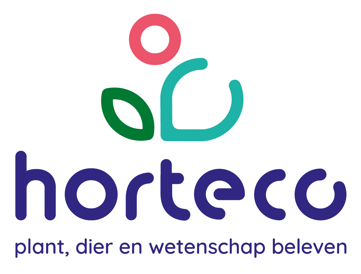 Het logo van de middelbare school Horteco.