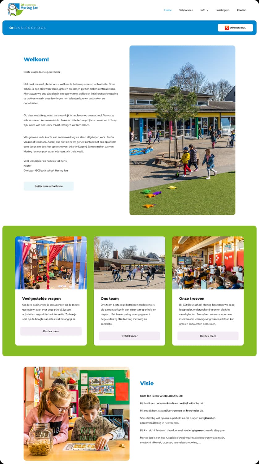 Een jeugdwerksite van een jeugdbewging gemaakt door Nomu Web Agency