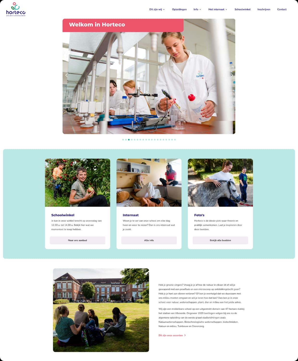 Een jeugdwerksite van een jeugdbewging gemaakt door Nomu Web Agency