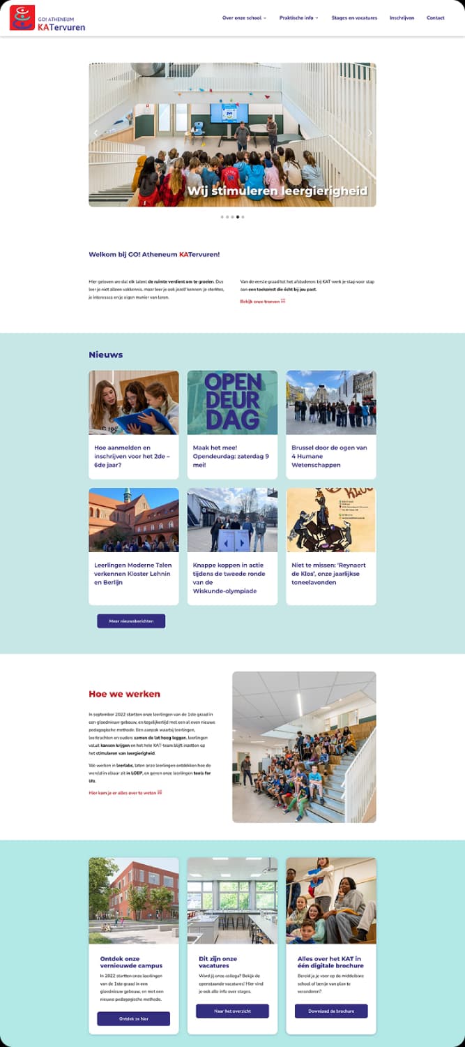 Een jeugdwerksite van een jeugdbewging gemaakt door Nomu Web Agency
