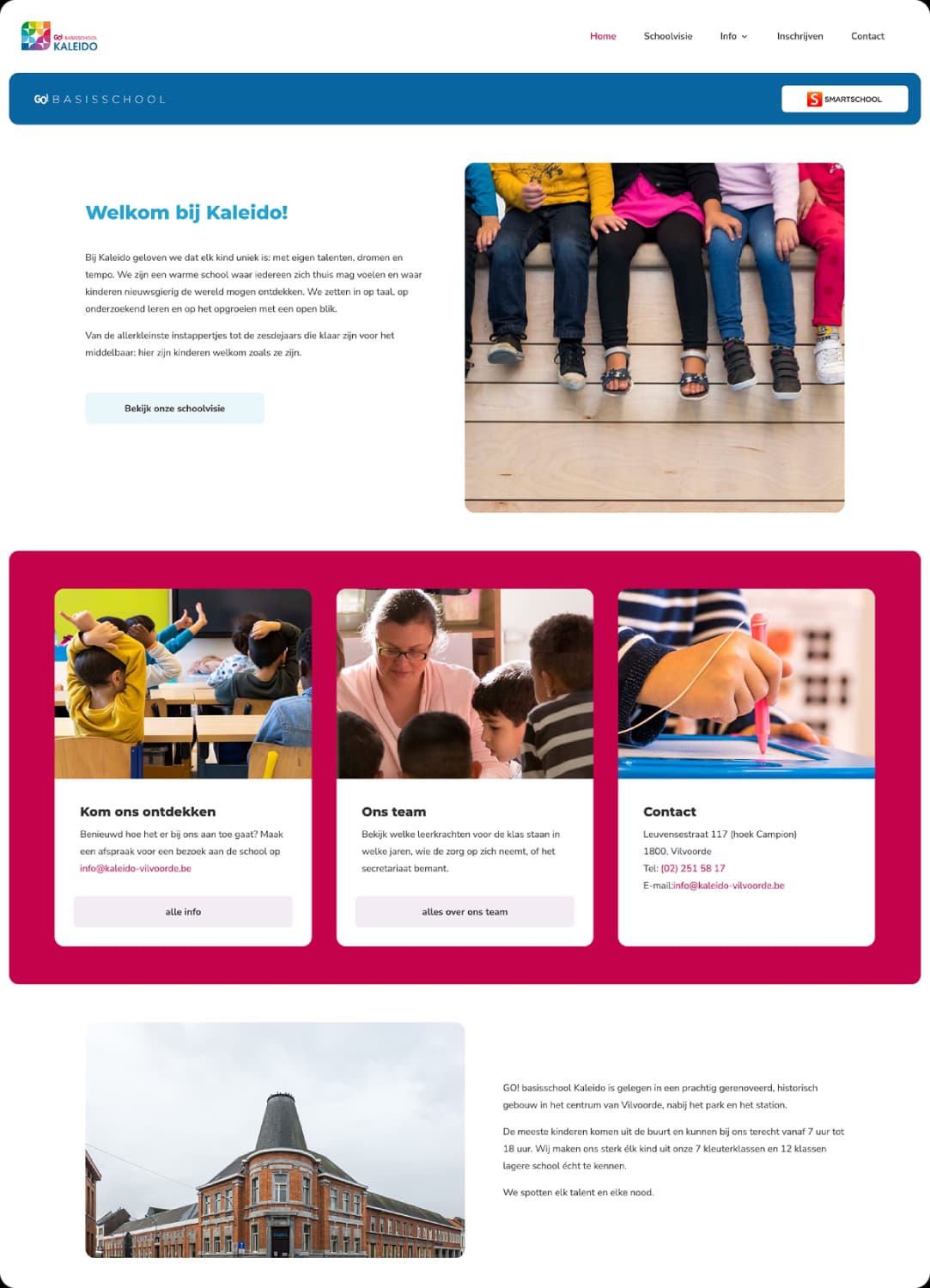 Een jeugdwerksite van een jeugdbewging gemaakt door Nomu Web Agency
