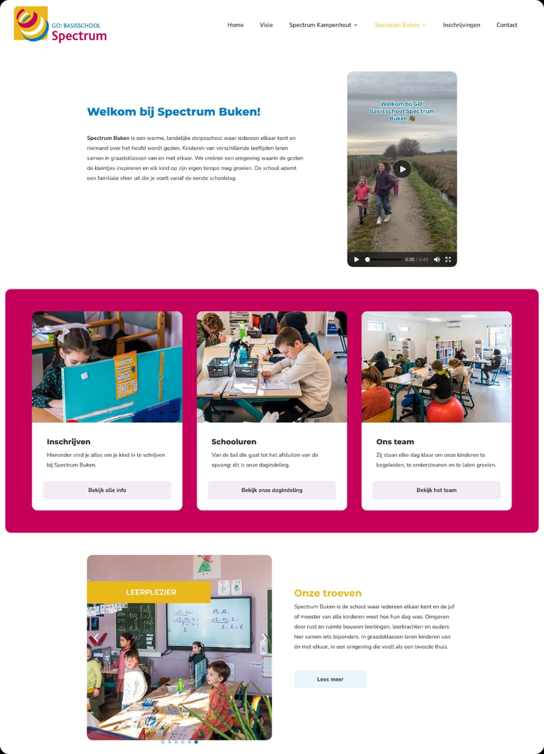 Een jeugdwerksite van een jeugdbewging gemaakt door Nomu Web Agency