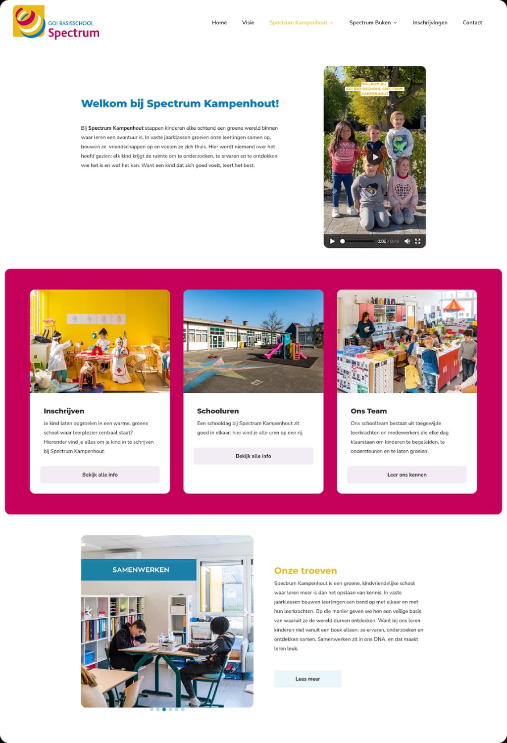 Een jeugdwerksite van een jeugdbewging gemaakt door Nomu Web Agency